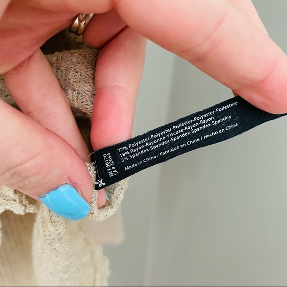 Urban Outfitters Out From Under Jojo Oversized Waffle Knit Top Cream Sz … - Picture 5 of 9